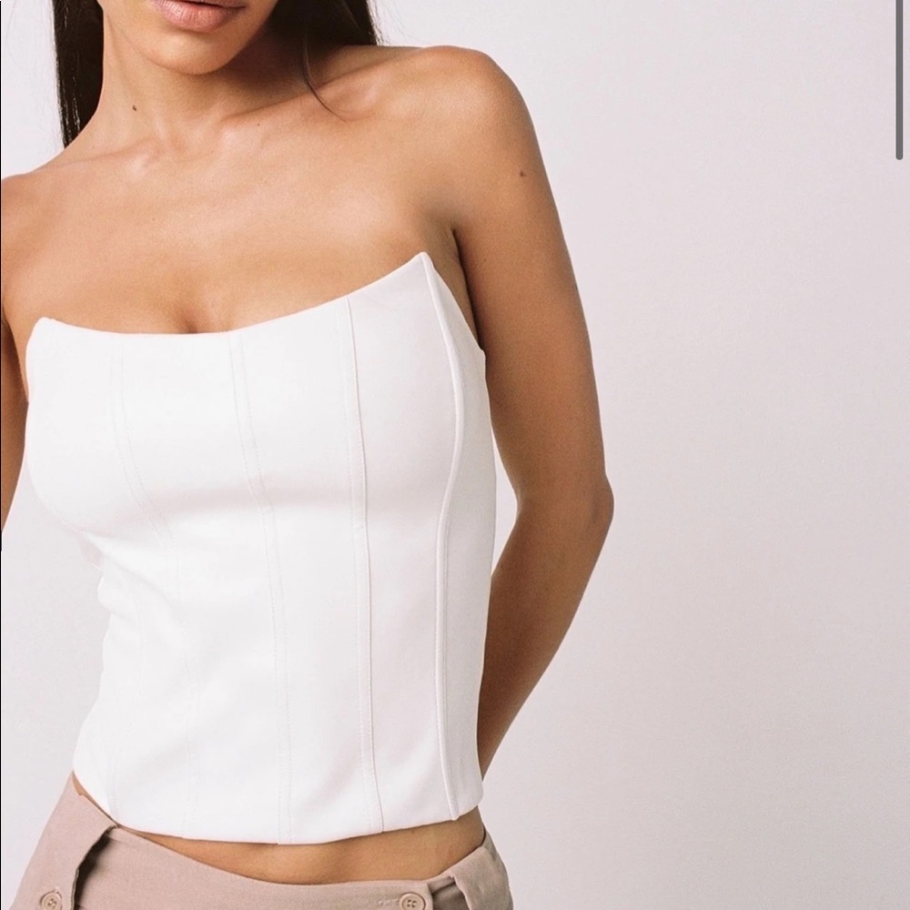 Tiger mist white corset